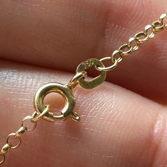 18 KARAT REAL CHUNKY HEART PENDANT GOLD NECKLACE - Picture 9 of 11